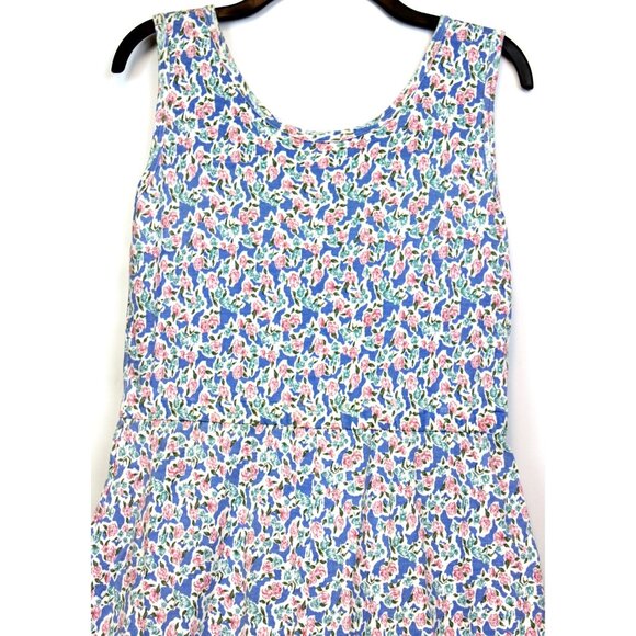 VTG Skyr Floral Knit Dress Granny Cottage Core sz Med House Summer Casual - Picture 6 of 9